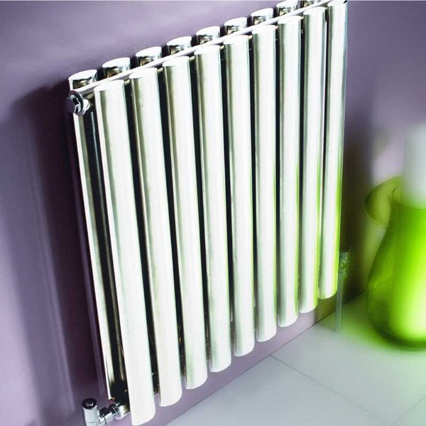 Kartell Aspen Double Horizontal Central Heated Radiator Stainless Steel