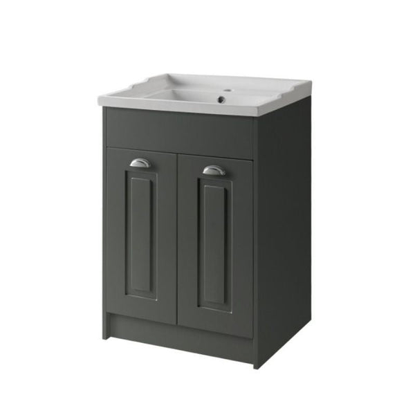 Kartell Astley 600mm 2 door unit & Basin Matt Grey