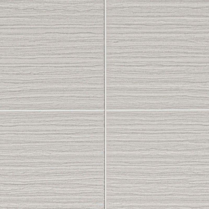 Light gray wood texture ceramic floor tiles in a grid pattern