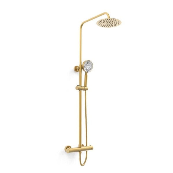 Kartell Ottone Thermostatic Exposed Bar Shower with Overhead Drencher & Sliding Handset
