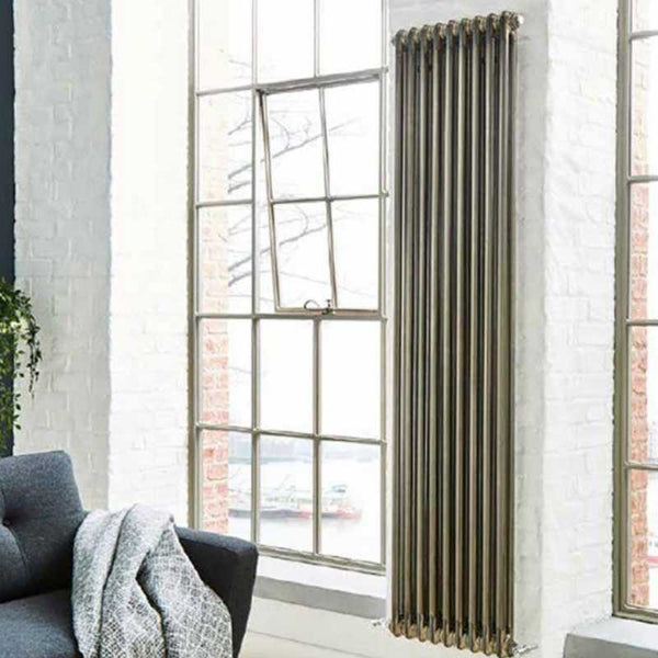 Kartell K Rad Laser Klassic Raw Metal 2 Column Central Heated Radiator