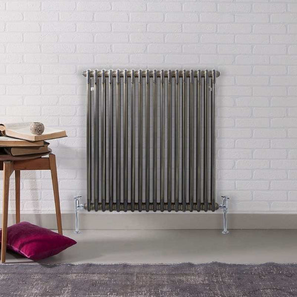 Kartell K Rad Laser Klassic Raw Metal 4 Column Central Heated Radiator