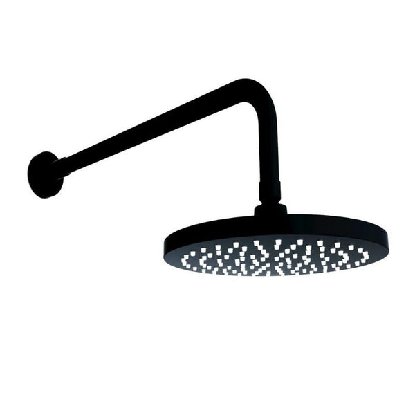 Kartell Nero Round Wall Mounted Fixed Head & Arm Matt Black