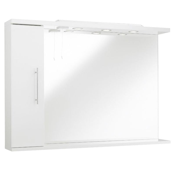Kartell Encore 750mm Mirror with Side Unit & Spot Lights