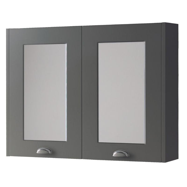 Kartell Astley 800mm Mirror Cabinet Matt Grey