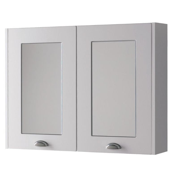 Kartell Astley 800mm Mirror Cabinet Matt White