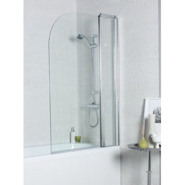 Kartell Koncept Straight Bath Screen - Radius Edge with Extension Panel 6mm