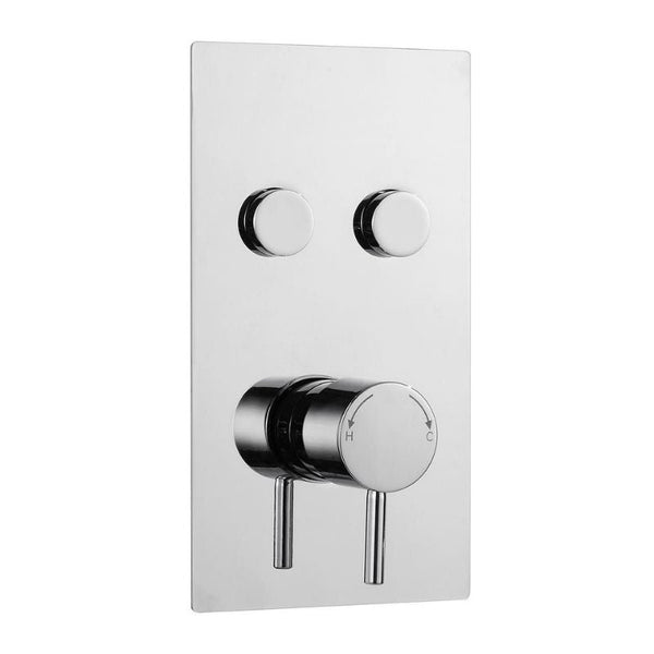 Kartell Plan Twin Round Push Button Concealed Thermostatic Shower Valve
