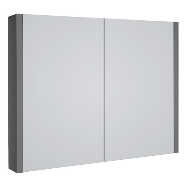 Kartell Purity 800mm Mirror Cabinet Storm Grey Gloss